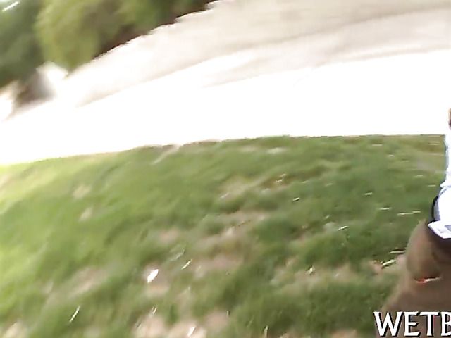 Cute ebony interracial fucked by a white dude