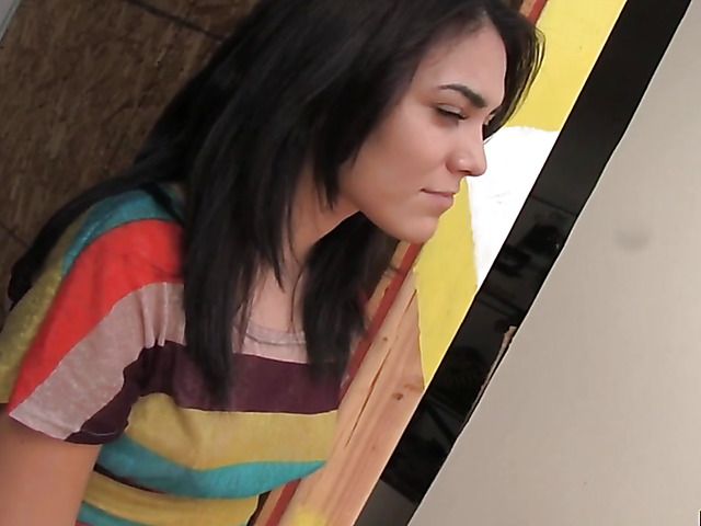 Car mechanic with a thick cock fucks petite Adrienne Anderson