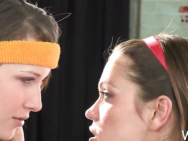 Sexy aerobics and lesbian ass licking