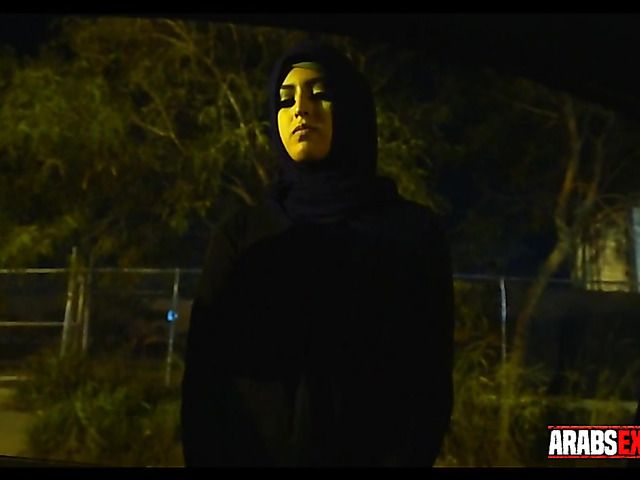 Beautiful arab girl with hot tits stripping