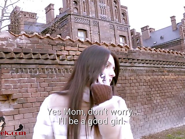 Sweet Russian teen DP adventure abroad