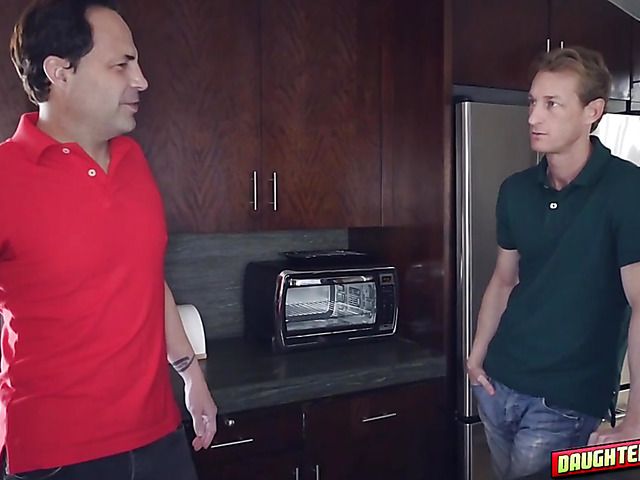 Slutty teen daughter gets banged by her fathers buddy