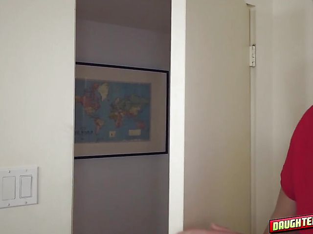 Slutty teen daughter gets banged by her fathers buddy