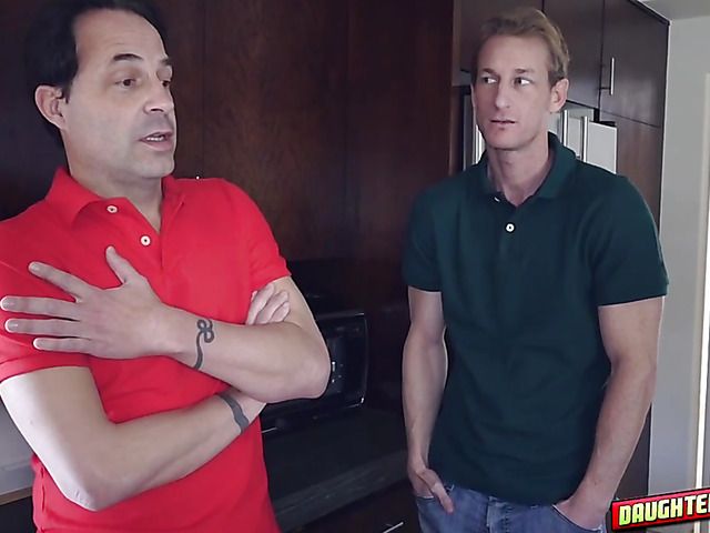 Slutty teen daughter gets banged by her fathers buddy