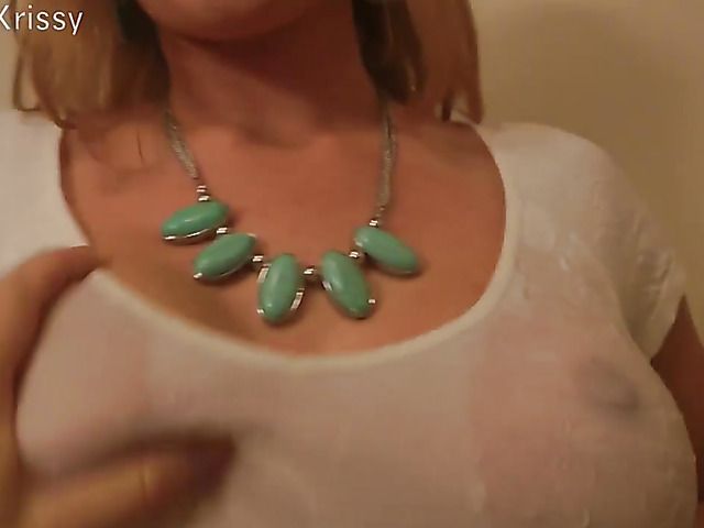 Big boob MILF Krissy Lynn POV fucked in the bathroom