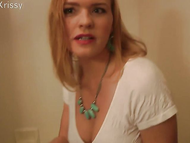 Big boob MILF Krissy Lynn POV fucked in the bathroom