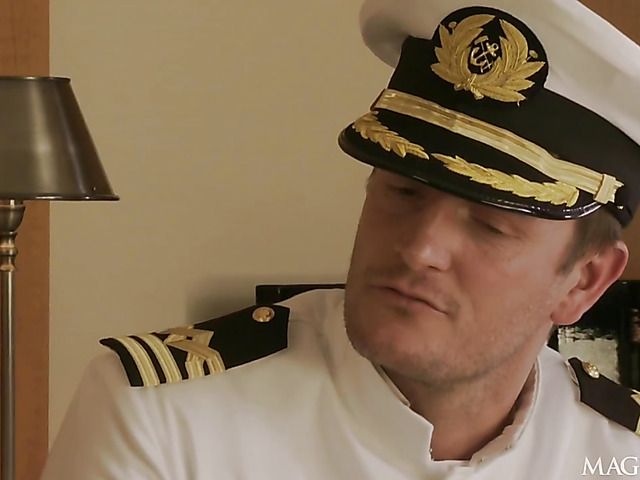 Cute brunette and the captain enjoy hardcore anal