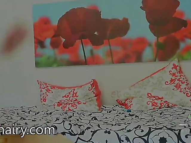 Hairy lesbians blow up balloons and masturbate