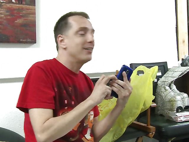 Behind the scenes with a beautiful busty redhead