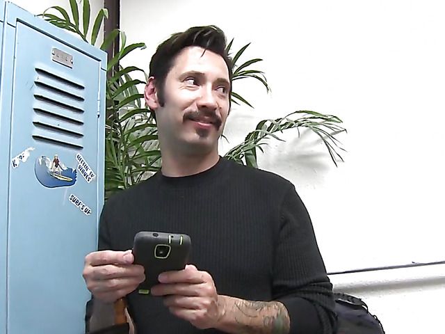 Behind the scenes with a beautiful busty redhead