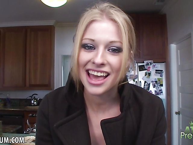 Naughty teen Avril Hall flaunts her pink vagina