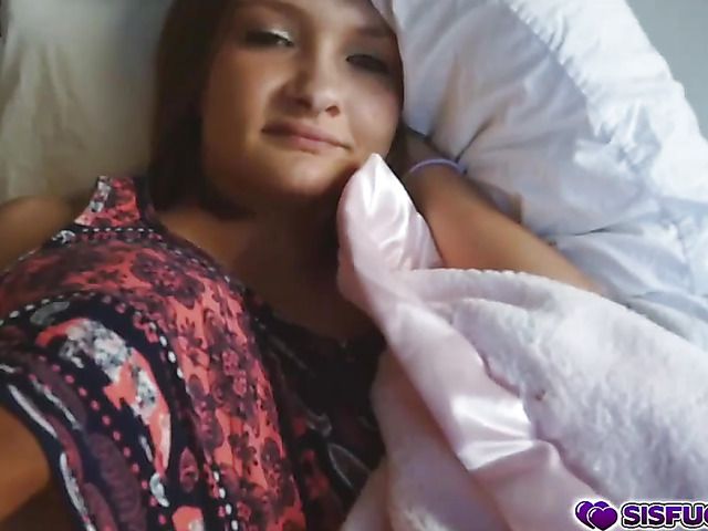 Cute Paisley Brooks sucks her black step brother POV