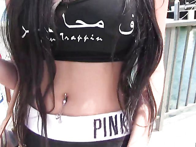 Round tits babe Kimberly Kendall gets her shaved slit pounded