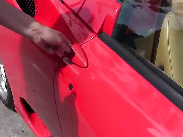 Round tits babe Kimberly Kendall gets her shaved slit pounded