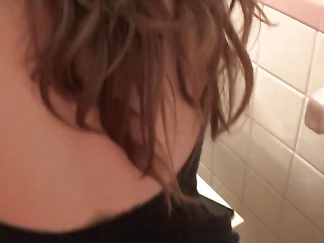 Brunette amateur Molly Jane gets stuffed in the bathroom