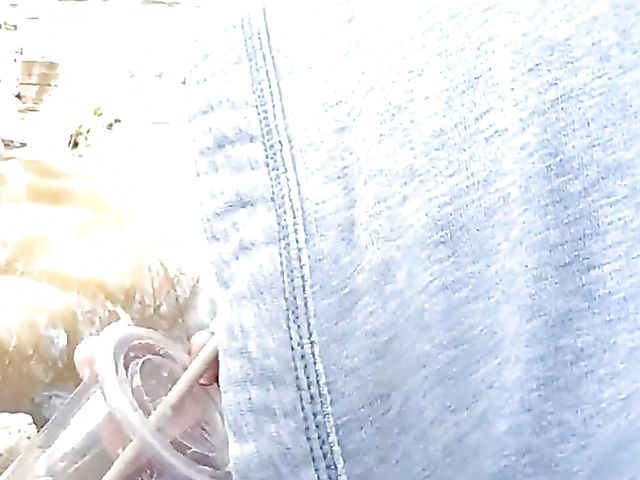 Asian girlfriend gives a public blowjob