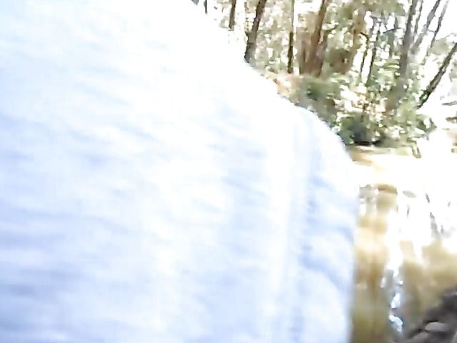 Asian girlfriend gives a public blowjob