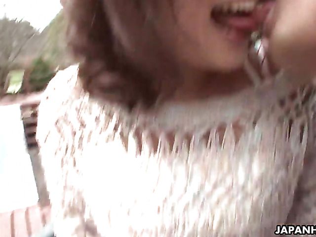 Japanese hairy girls get fingered outdoors