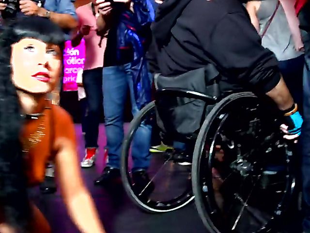 Spanish MILF posing in public and fucking herself