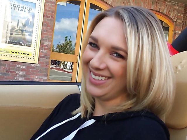 Blonde with massive tits Brooke Wylde picked up and banged