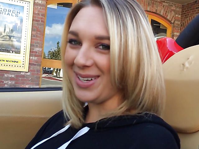 Blonde with massive tits Brooke Wylde picked up and banged