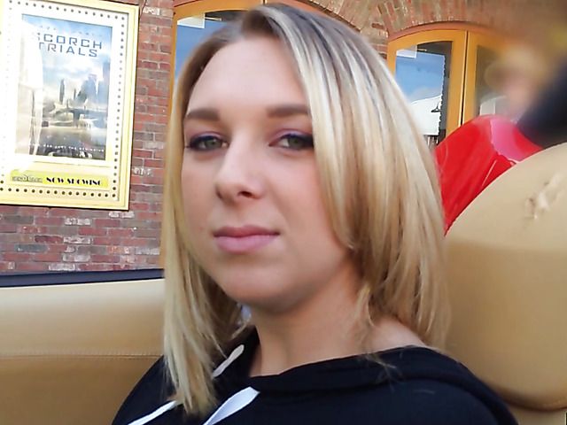 Blonde with massive tits Brooke Wylde picked up and banged