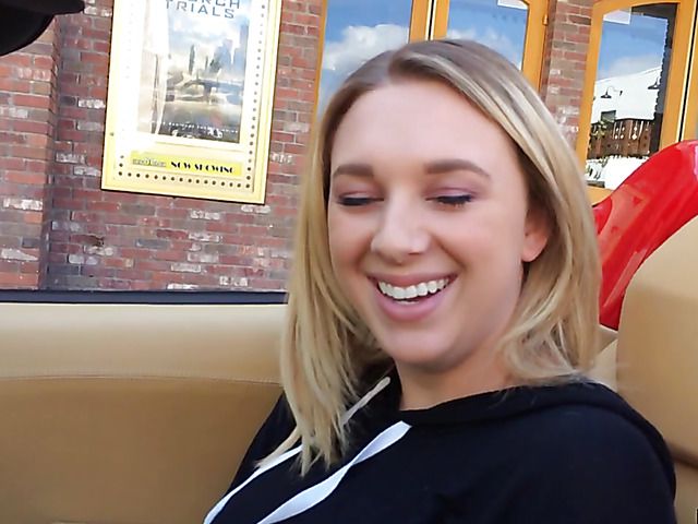 Blonde with massive tits Brooke Wylde picked up and banged