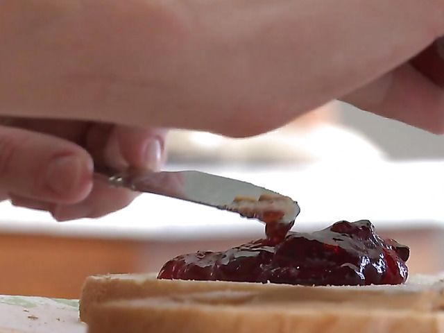 Lesbian teen blonde gets eaten out in the kitchen