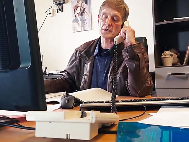 Slutty teen secretary Rebel Lynn fucks her old boss