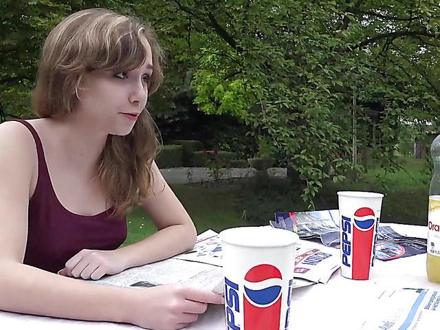 Old and young have sex in the garden