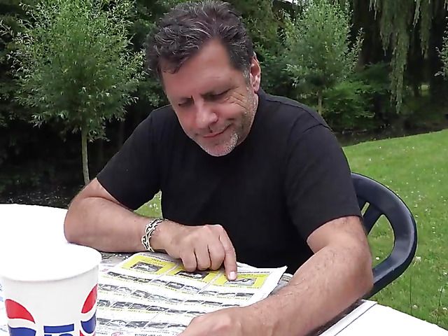 Old and young have sex in the garden