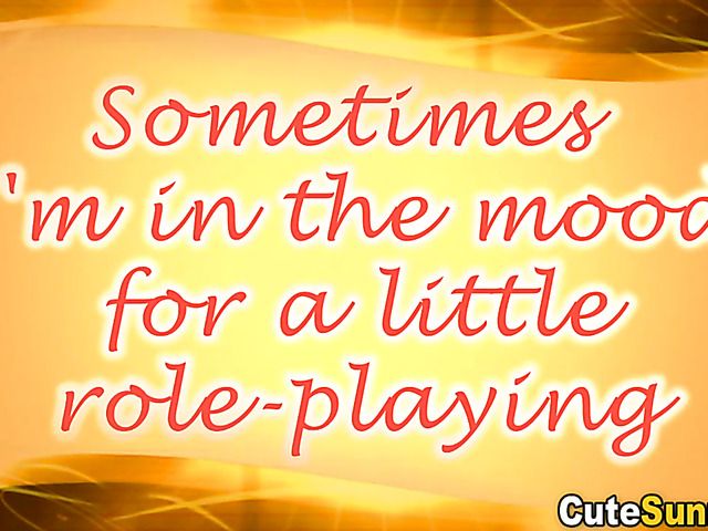 Flexible shaved teen Cute Sunny takes off her booty shorts