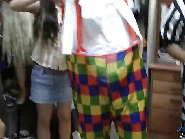 Horny college teens dorm room party and orgy fucking