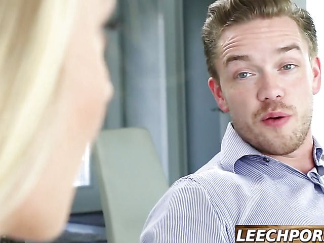 Blonde with beautiful blue eyes gets tricked into fucking