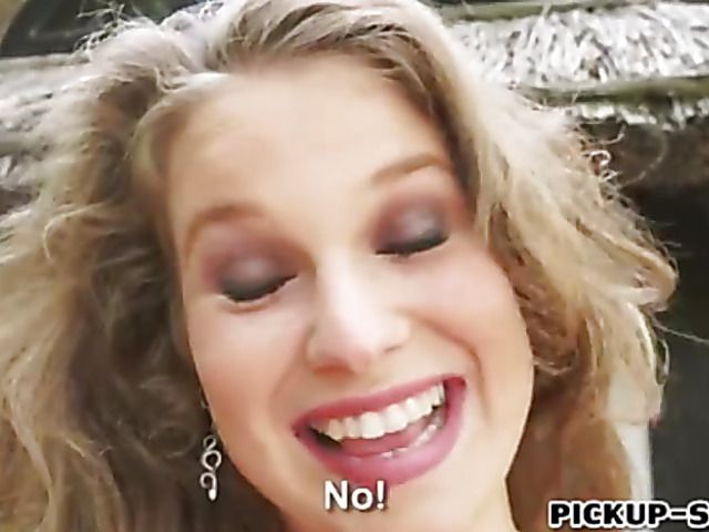 Sexy euro teen Bunny Babe sucks and fucks outdoors POV