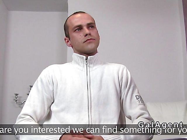 Female agent sucks employees cock