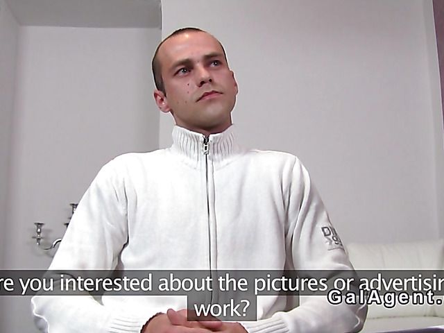 Female agent sucks employees cock