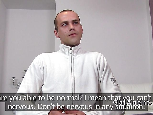 Female agent sucks employees cock