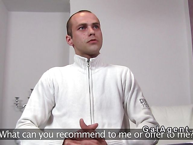 Female agent sucks employees cock