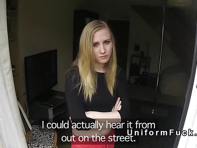 Naughty blonde girl gets rammed by a fake cop