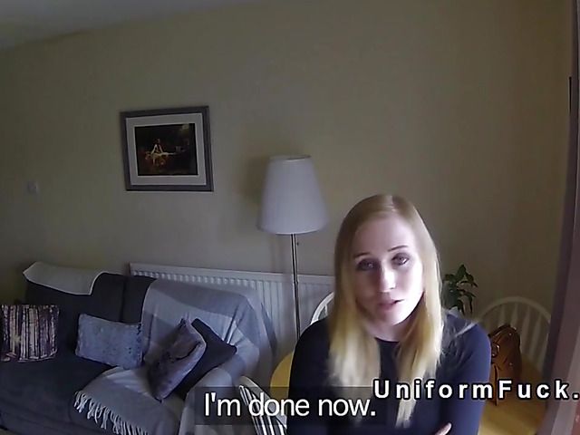 Naughty blonde girl gets rammed by a fake cop