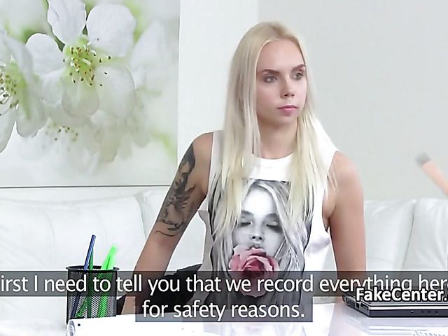 Fake interview and real lesbian sex