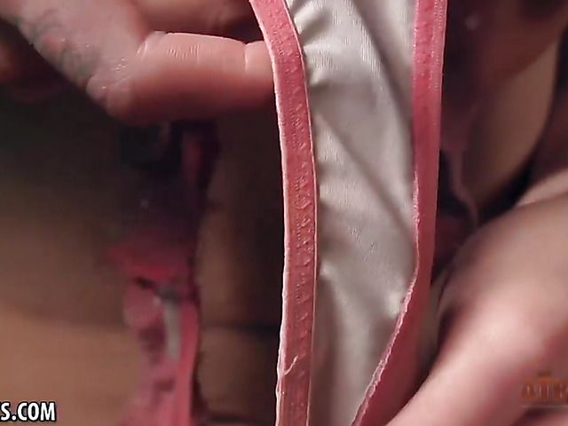 Hairy emo girl takes off her beautiful panties