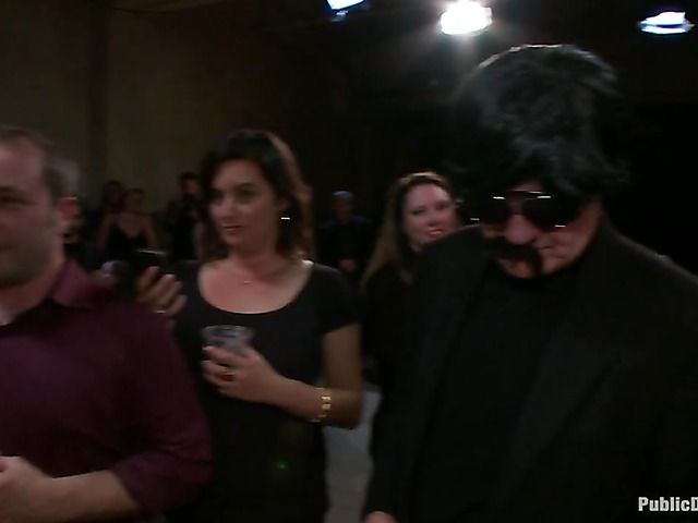 Sex slave Katie Summers fisted and analyzed in public