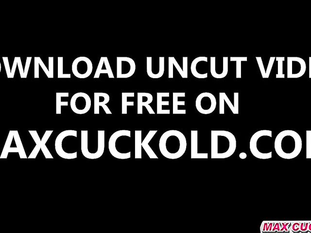 Cum eating cuckold session with a beautiful babe