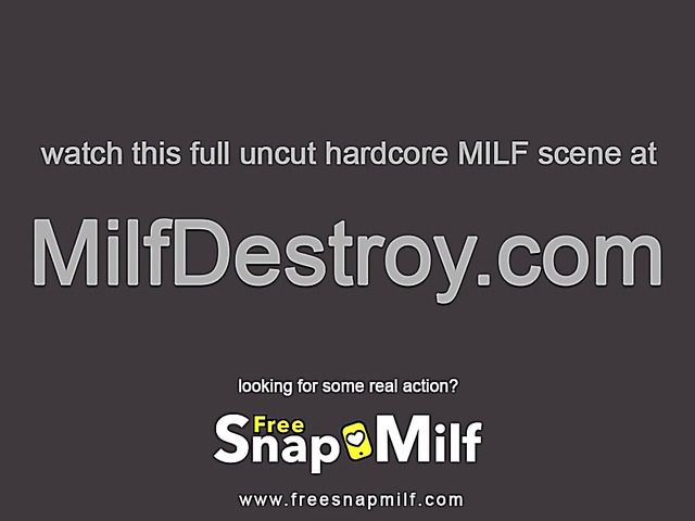 Busty cougar Becky rides a meat pole