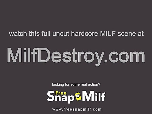 Busty cougar Becky rides a meat pole