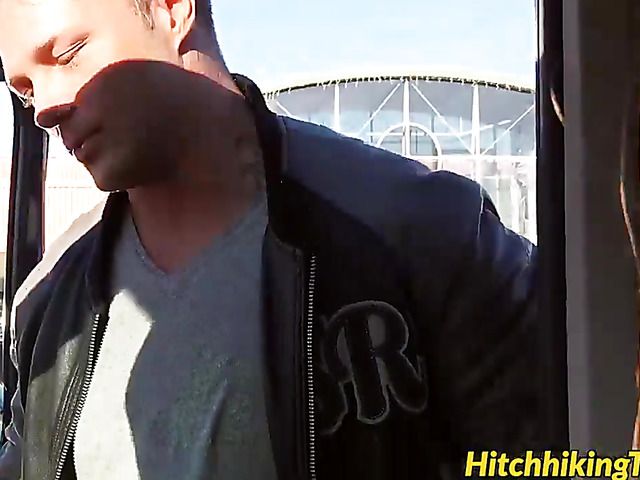 Slutty hitchhikers have wild sex with the driver