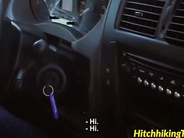 Slutty hitchhikers have wild sex with the driver