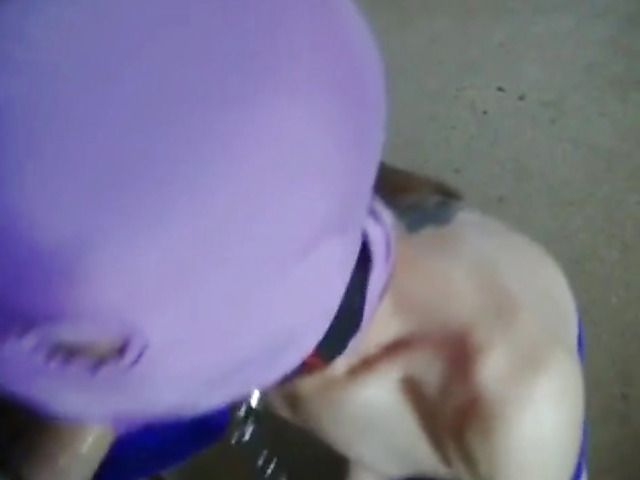 Amateur slave in mask Nancy sucks and fucks